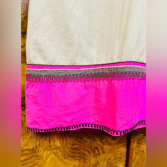 RANNA GiLL Anthropologie Linen Blend Mini Dress Tunic Size Small - Picture 7 of 8